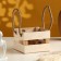 Wooden Kashpo 12 × 11 × 9 cm "odnushka light" rheck, handle rope, natural give beautifully