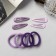 Hair set "Mira" (4 invisibles-5 cm, 8 elastic bands-3.5 cm) lilac