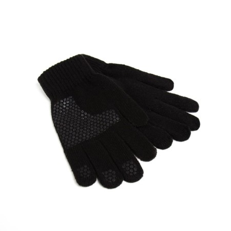 Men's gloves minku is plain, col. Black, rr 9-10 (22-24 cm)-1