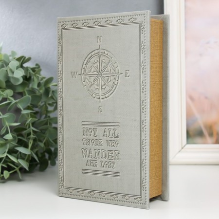 Safe Brush Tree leatherette "Compass" 21x13x5 cm-1