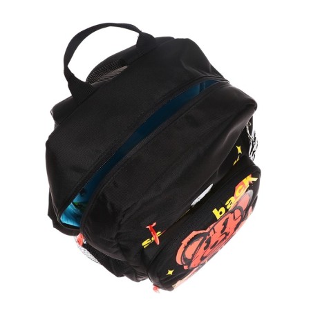 School backpack, 40 x 25 x 13 cm, Grizzly, ergonomic back, laptop department, black-10