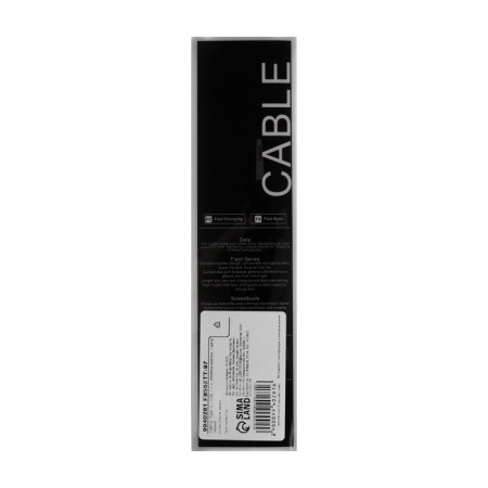 Type- C cable - usb, 2.1 a, nylon braid, 1 meter, black-5