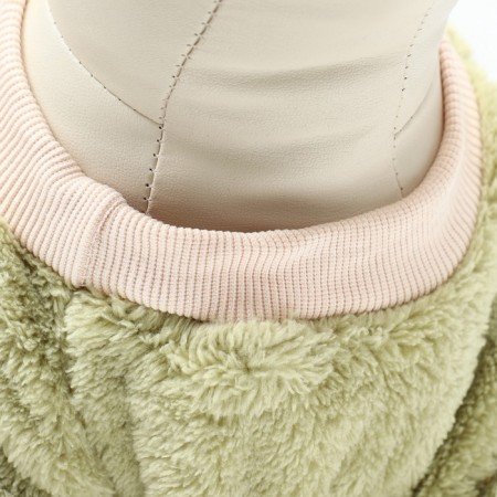 Avocado sweater, velor, size M (DS 30, Osh 27, OG 40 cm), green-5