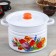 Cylindrical pan “Tulip May”, 8 l, with a button, induction, color white