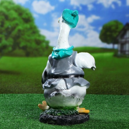 Garden figure "Goose with an accordion" 46x23x23cm-2