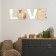Panel letters "love" height of letters 19.5 cm, set 4 details Beige