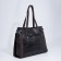 Soper bag with zipper, black color