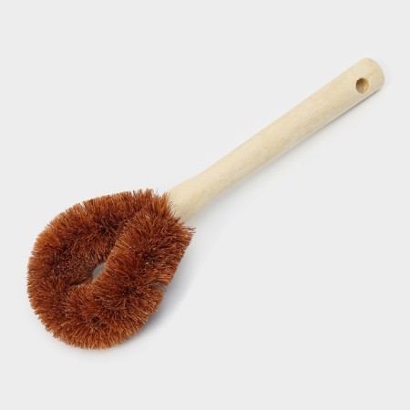 Brush for cleaning dishes of the share, 8 × 4.5 × 23 cm, coconut stubble, wooden handle-2