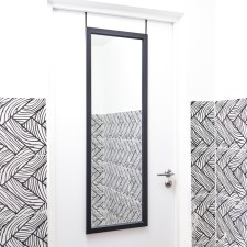 Door, suspended mirror, 40 x 110 cm, black