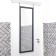 Door, suspended mirror, 40 x 110 cm, black