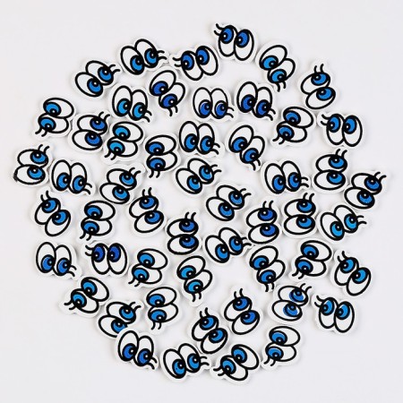 Eyes, set of 50 pcs., Size 1 pc. - 2 × 1.6 cm, blue color-1