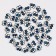 Eyes, set of 50 pcs., Size 1 pc. - 2 × 1.6 cm, blue color