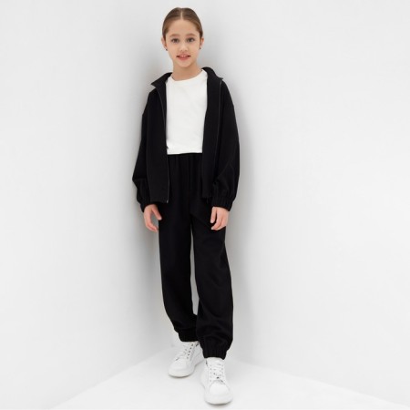 Брюки для девочки MINAKU: Casual Collection KIDS, цвет чёрный, рост 128 см-4