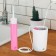 Irrigator KitFort KT-2957-1, portable, 320 ml, 3 modes, 2 nozzles, from battery, white-pink