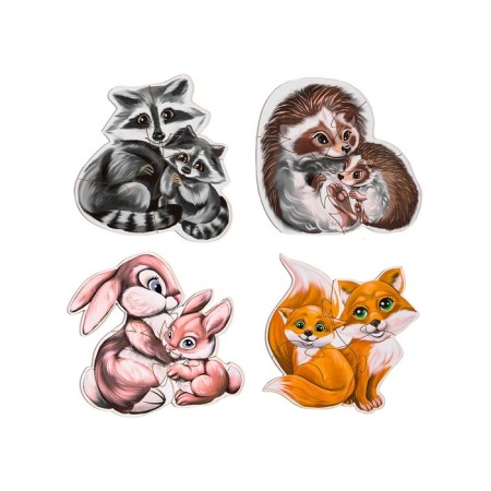 Figure puzzle "Forest", 4 puzzles, 21.5 × 21.5 cm-1