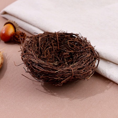 Nest of natural materials for decor, 7 × 7 × 3.5 cm-1