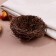 Nest of natural materials for decor, 7 × 7 × 3.5 cm