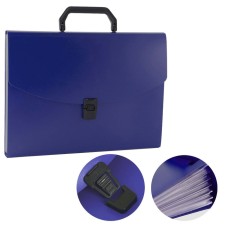A4 Calligrata Portfli folder, 13 departments, 700 μm, up to 300 sheets, blue