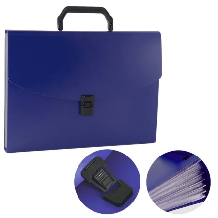 A4 Calligrata Portfli folder, 13 departments, 700 μm, up to 300 sheets, blue