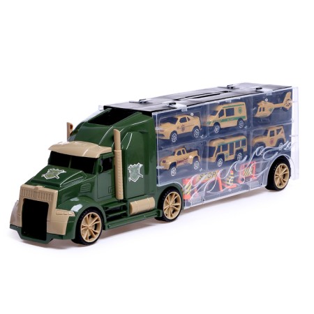 Truck "Carrier", included 6 cars and road signs