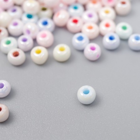 Glass glass 8/0 "Color middle. Rainbow" 10 g-1