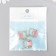 Decor for creativity metal, rhinestones "rhombus with pink agate" 2.6x2.4 cm