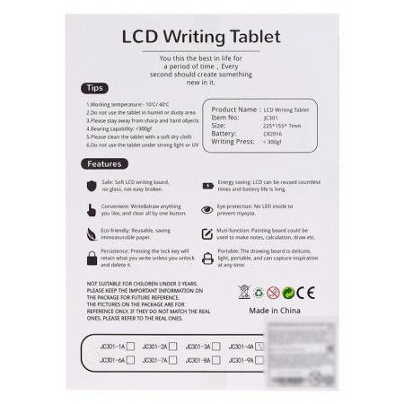 LCD drawing tablet, one -color pattern, with a handle-3