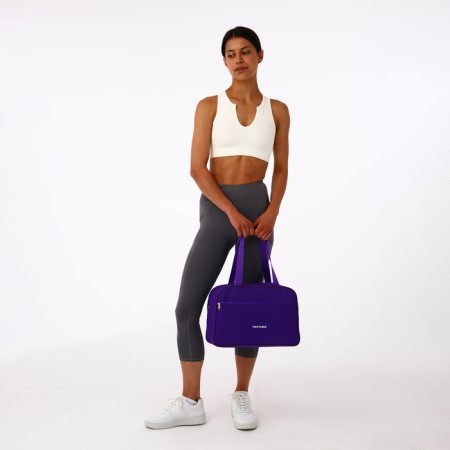Female sports bag, textura, small size, purple color-8