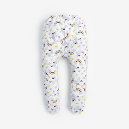 Sliders for a girl, white color/unicorns, height 80 cm