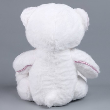 Soft toy "Bear with pearls", 25 cm, pink color-2