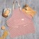 Apron of the Dolyana with a pocket, central red, 70*65 ± 4cm, 100% HL, Rogozhka