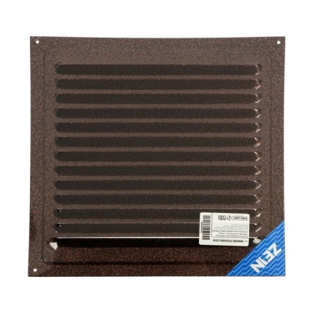 Ventilation grate Zein Lux RM3030M, 300x300 mm, with a grid, metal, copper antique-6
