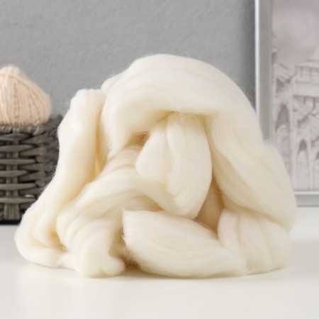 Fasting wool 100% half -toned wool 50 g (205, white)