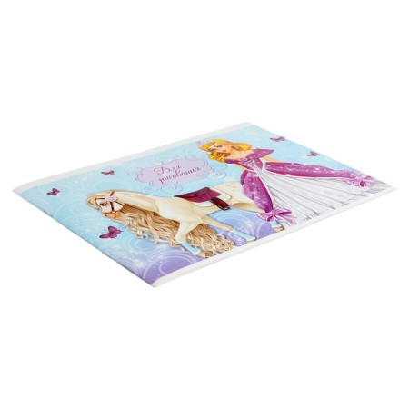 Album for drawing A4, 8 sheets on the paper clip "Princess", covered cardboard, internal block offset 100 g/m²-1