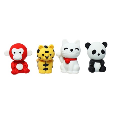 Set of curly erasers "animals", 4 pieces, mix-8