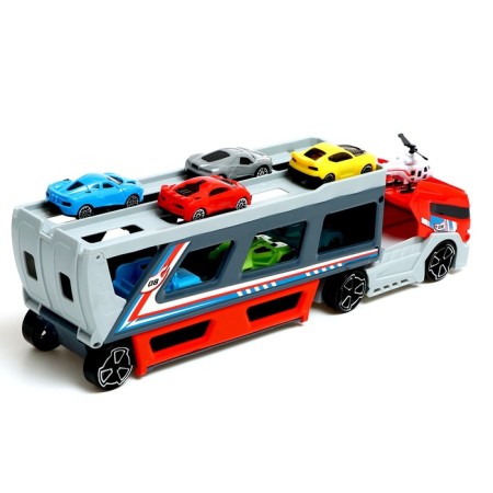 TRAILER truck with 7 machines and helicopter-2