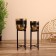Kashpo on the stand "Twin" metal (set 2 pcs), diameter 23 and 19 cm