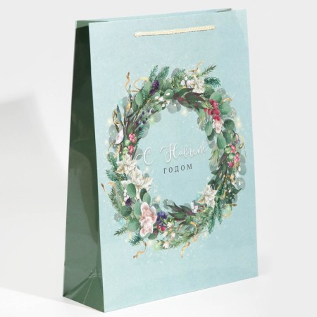 Laminated vertical "New Year's Wreath", l 28 x 38 x 9 cm, New Year-1