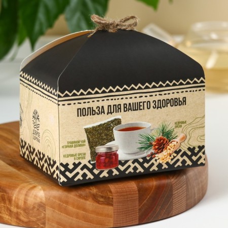 Set "Secrets of Siberia": cedar nut 30 g, cedar nut jam 30 g, herbal tea 20 g.-4