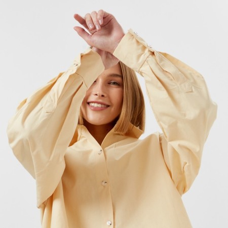 Women's suit (shirt, shorts) minku: overSize color beige, size 46-4
