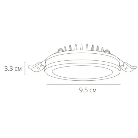 Pointed-built lamp Arte Lamp Tabit A8431PL-1WH, LED, 12 W, 9.5x9.5x3.3 cm, 920 lm, white-2