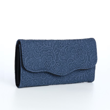 Women's wallet on magnet, blue color