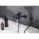 Santek's bath mixer "Arma", short surplus, with accessories, black matte