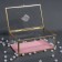 Organizer for storage "Crystal", with a lid, glass, 1 section, 17 × 11.5 × 10 cm, the color is transparent/copper/pink