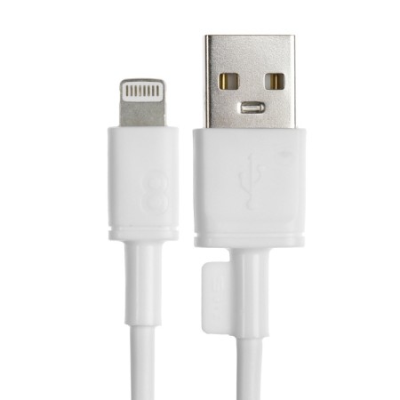 BYZ BC -041, Lightning - USB, 3 A, 1 m, silicone, white-1