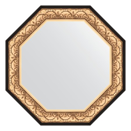 Mirror in the baguette frame, Baroque gold 106 mm, 80.4x80.4 cm
