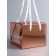 Box under a bento-port with ribbons, pink-gold, 25 x 25 x 20 cm