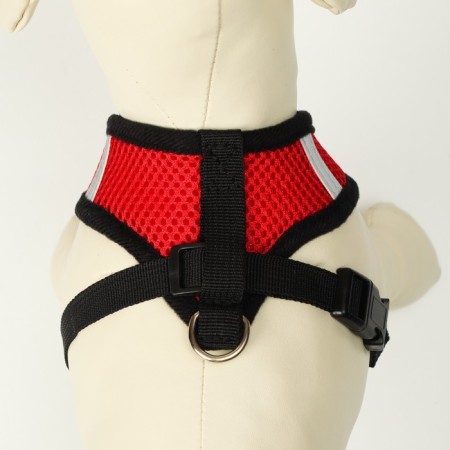 A set of ammunition with a soft harness and reflective patch, XL, Osh 40 cm, OG 46-60 cm, red 76-3
