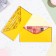 Money envelope "Happy Birthday!" yellow background, leaves, 16x8 cm