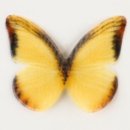 Decor for creativity "Butterfly", two -layer, set of 12 pcs., Size 1 pc. - 5 × 4 cm, yellow color-3